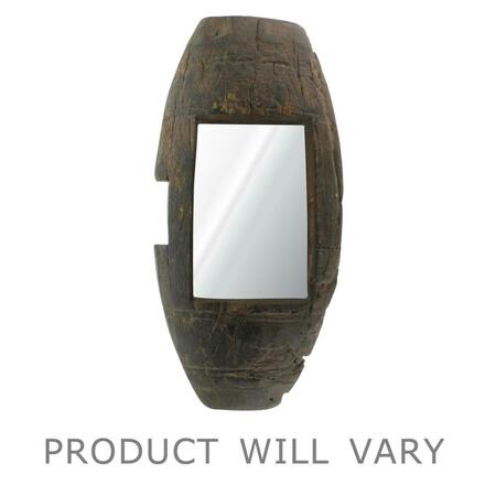 GFANCY FIXTURES Reclaimed Wood Wall Mirror, Natural Brown GF3659593